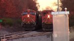 BNSF 9238 DPU passes BNSF 6107